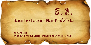 Baumholczer Manfréda névjegykártya